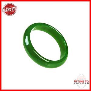 Genuine Jade Bangle Bracelet Elegant Round Feng Shui Wealth Healing Accessory